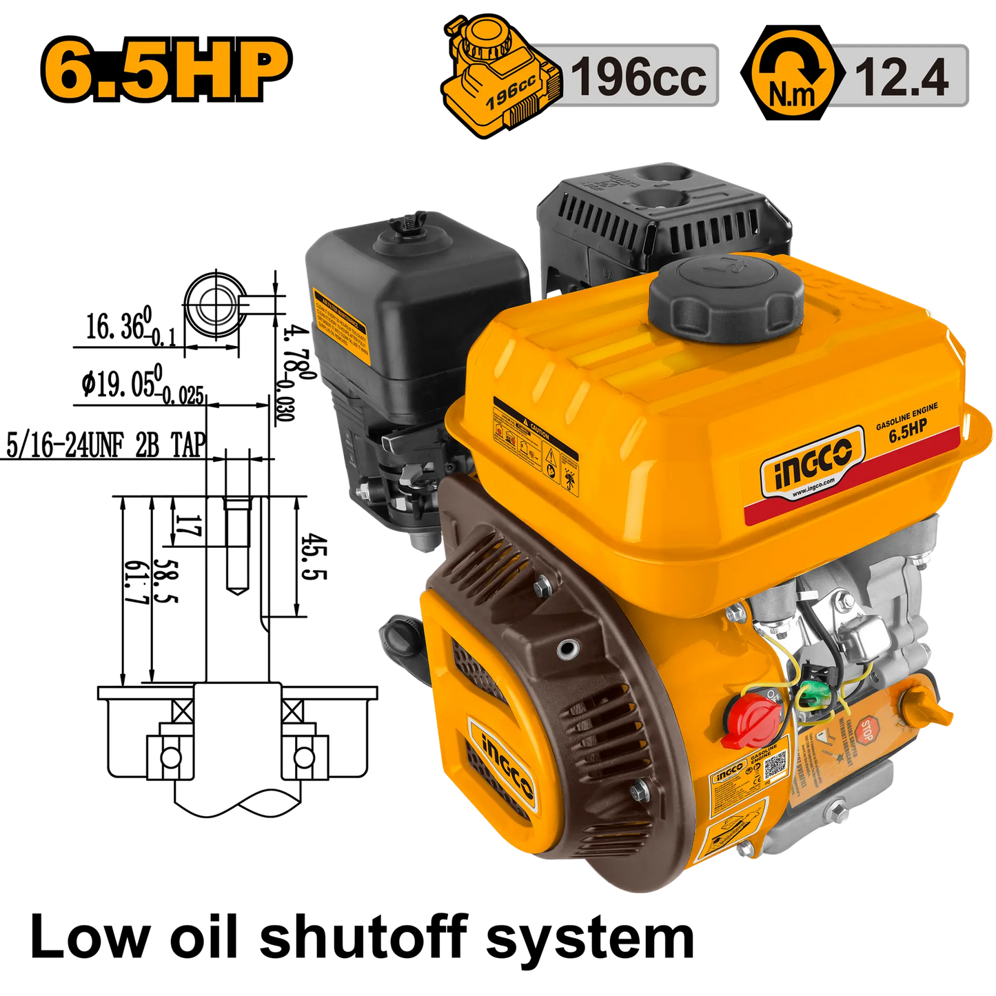 Motor pe Benzina in 4 Timpi cu putere de 6.5HP