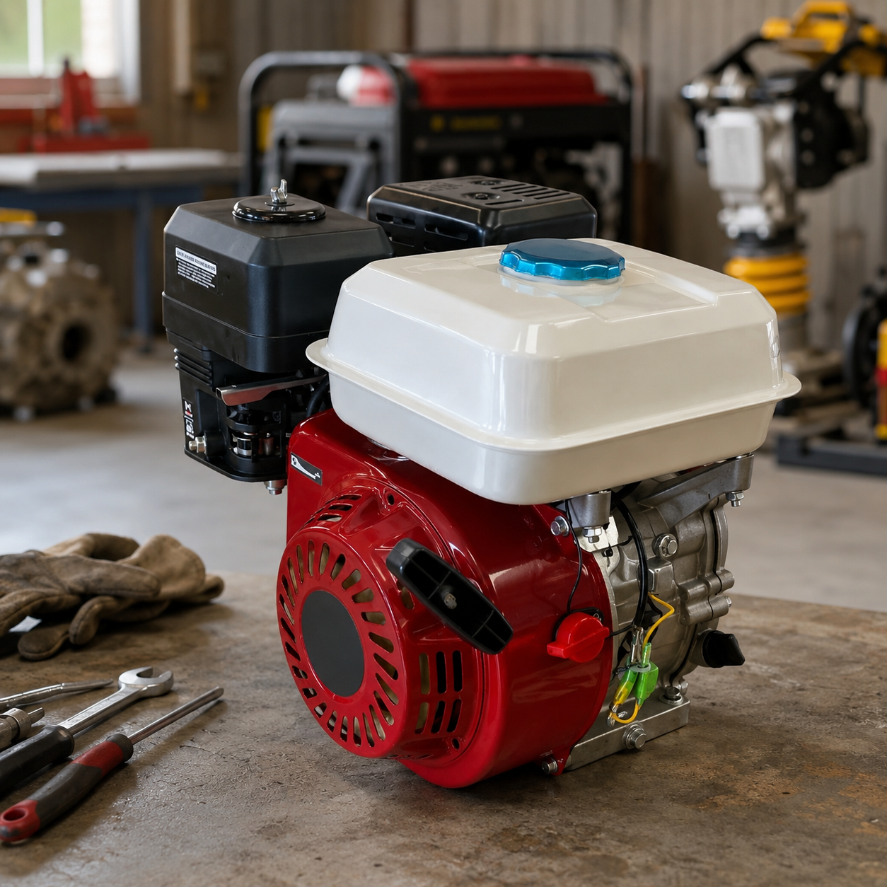 Motor Benzina Kraft Germany 7.5CP, 208cc, OHV, Arbore 20 mm, 4 Timpi, Pornire Manuala