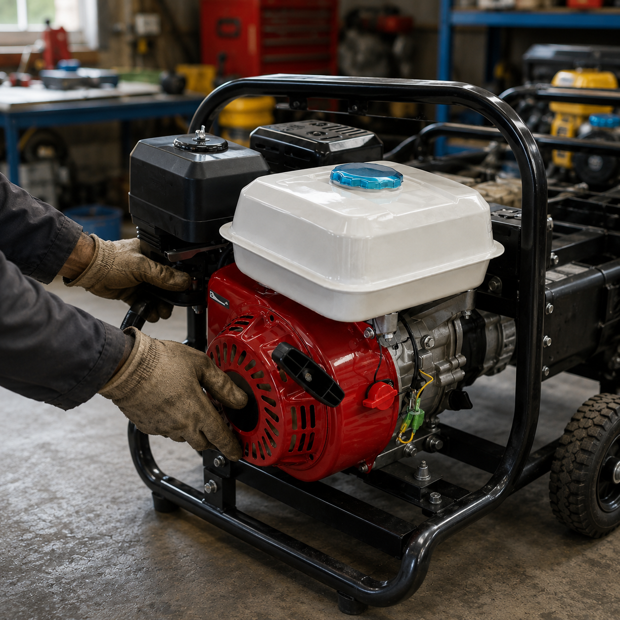 Motor Benzina Kraft Germany 7.5CP, 208cc, OHV, Arbore 20 mm, 4 Timpi, Pornire Manuala