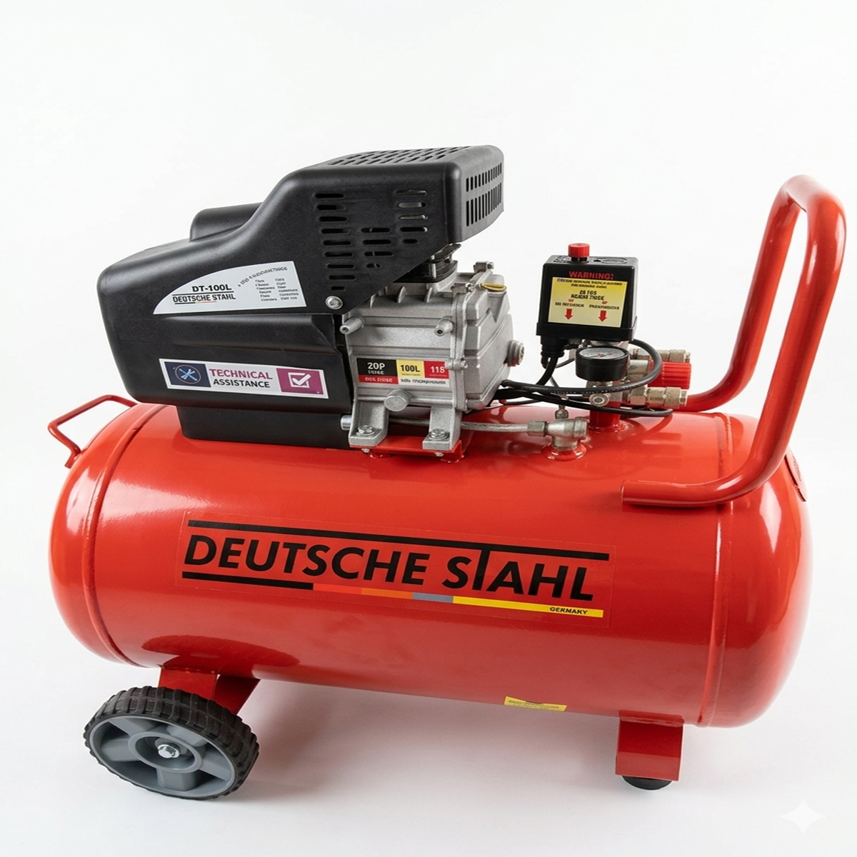 Compresor de aer 100L, 2CP, 220V, 8 bari, 206L/min, 2 iesiri aer