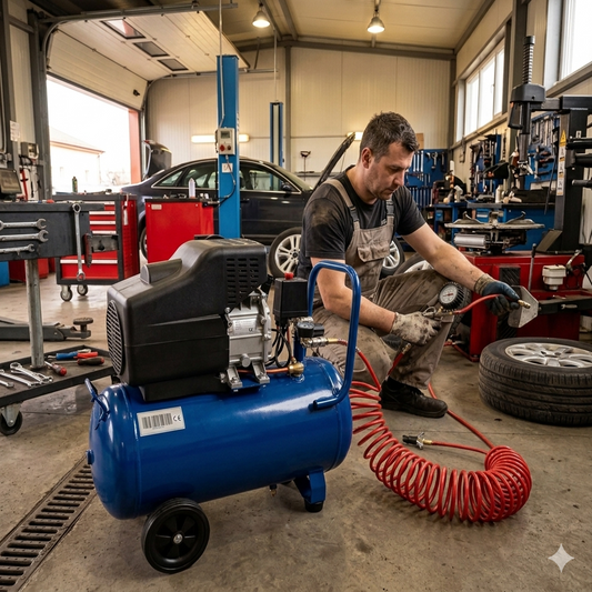 Compresor aer cu ulei 60L, 3.5CP, 8 bari, 210L/min, 2 manometre