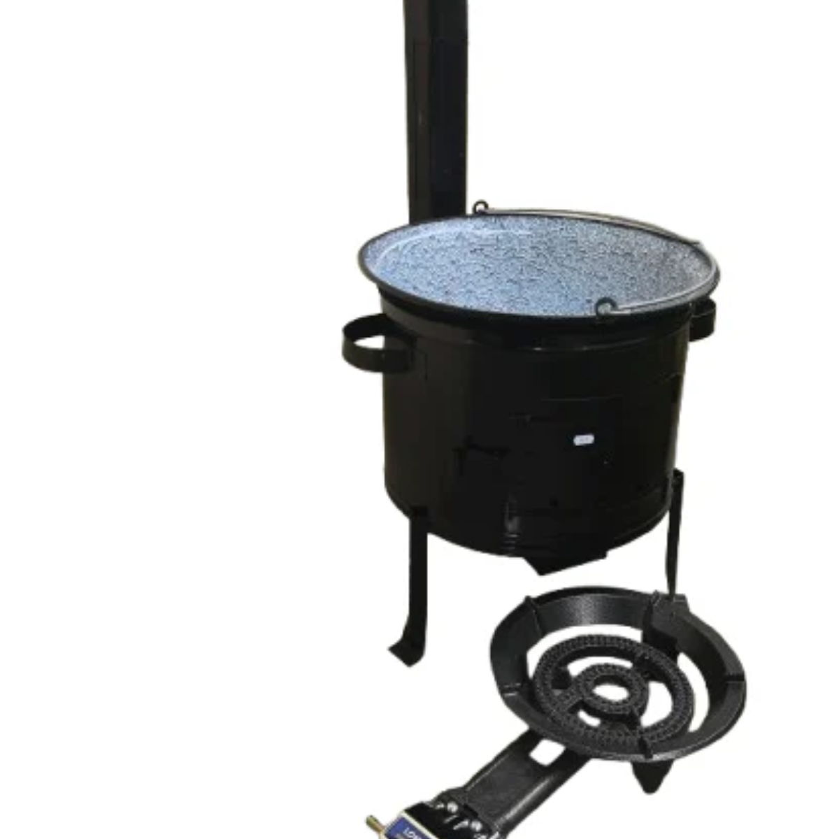 Kit soba metalica 42 cm + ceaun emailat 30L + pirostrie