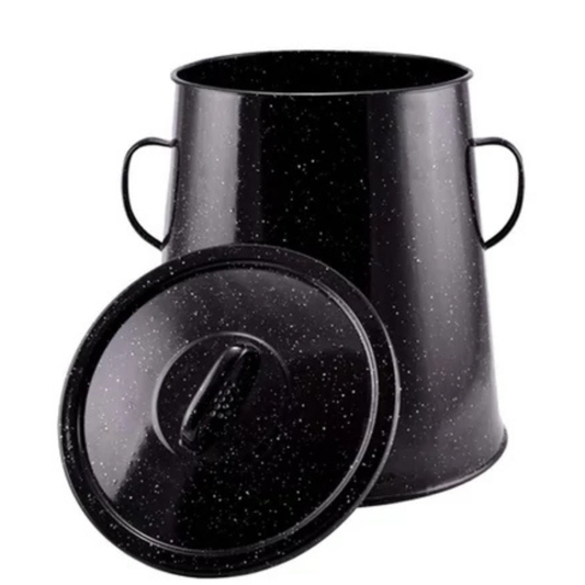 Vas Emailat pentru Grasime 20 Litri Negru